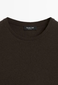 Massimo Dutti SHORT SLEEVE WITH CREW NECK - Basic T-shirt - Mottled Dark Brown 17 Massimo Dutti SHORT SLEEVE WITH CREW NECK - Basic T-shirt - Mottled Dark Brown -Massimo Dutti Shop d949c8a377e54a90b79faef235384759