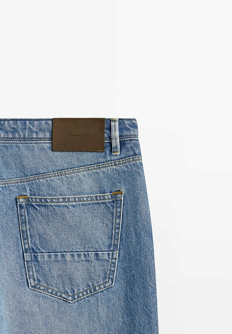 Massimo Dutti Tapered Fit Mid Bleach- Slim Fit Jeans - Blue 12 Massimo Dutti Tapered Fit Mid Bleach- Slim Fit Jeans - Blue - Image 10