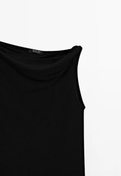 Massimo Dutti ASYMMETRIC WITH KNOT DETAIL - Top - Black -Massimo Dutti Shop d966995496e049f4998c0022290a0607