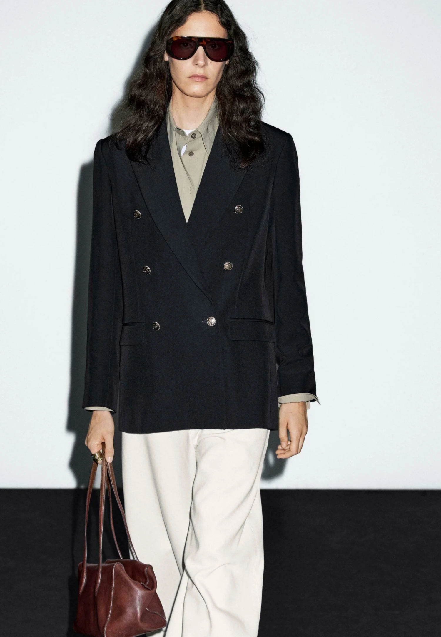 Massimo Dutti DOUBLE-BREASTED WITH GOLD RHINESTONE BUTTONS - Blazer - Dark Blue 3 Massimo Dutti DOUBLE-BREASTED WITH GOLD RHINESTONE BUTTONS - Blazer - Dark Blue