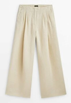 Massimo Dutti Darted Co-Ordinated - Trousers - Mottled Beige -Massimo Dutti Shop d9836948378748508d175503c2c12601
