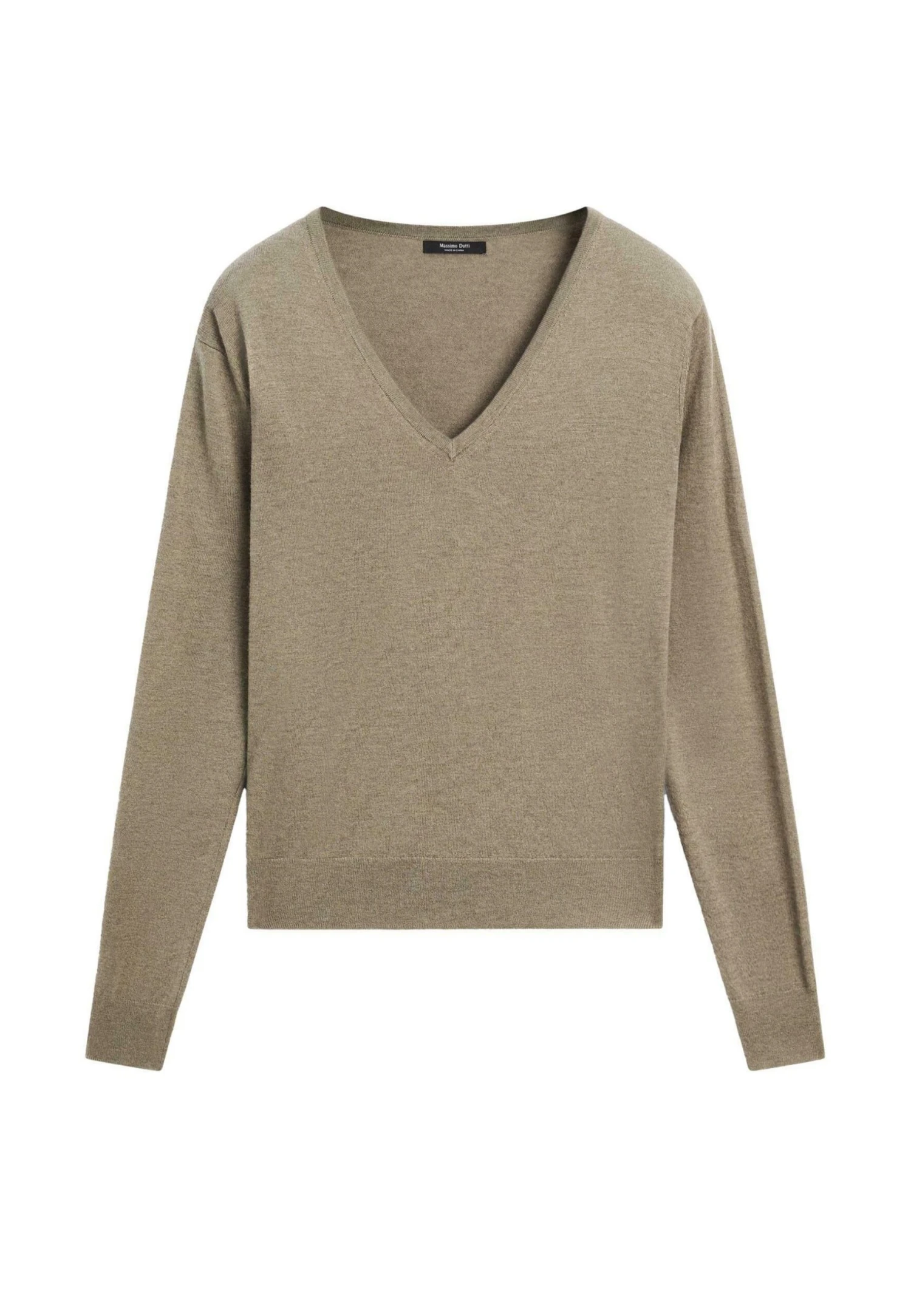 Massimo Dutti LONG SLEEVES WITH V-NECK - Jumper - Green 8 Massimo Dutti LONG SLEEVES WITH V-NECK - Jumper - Green - Image 6
