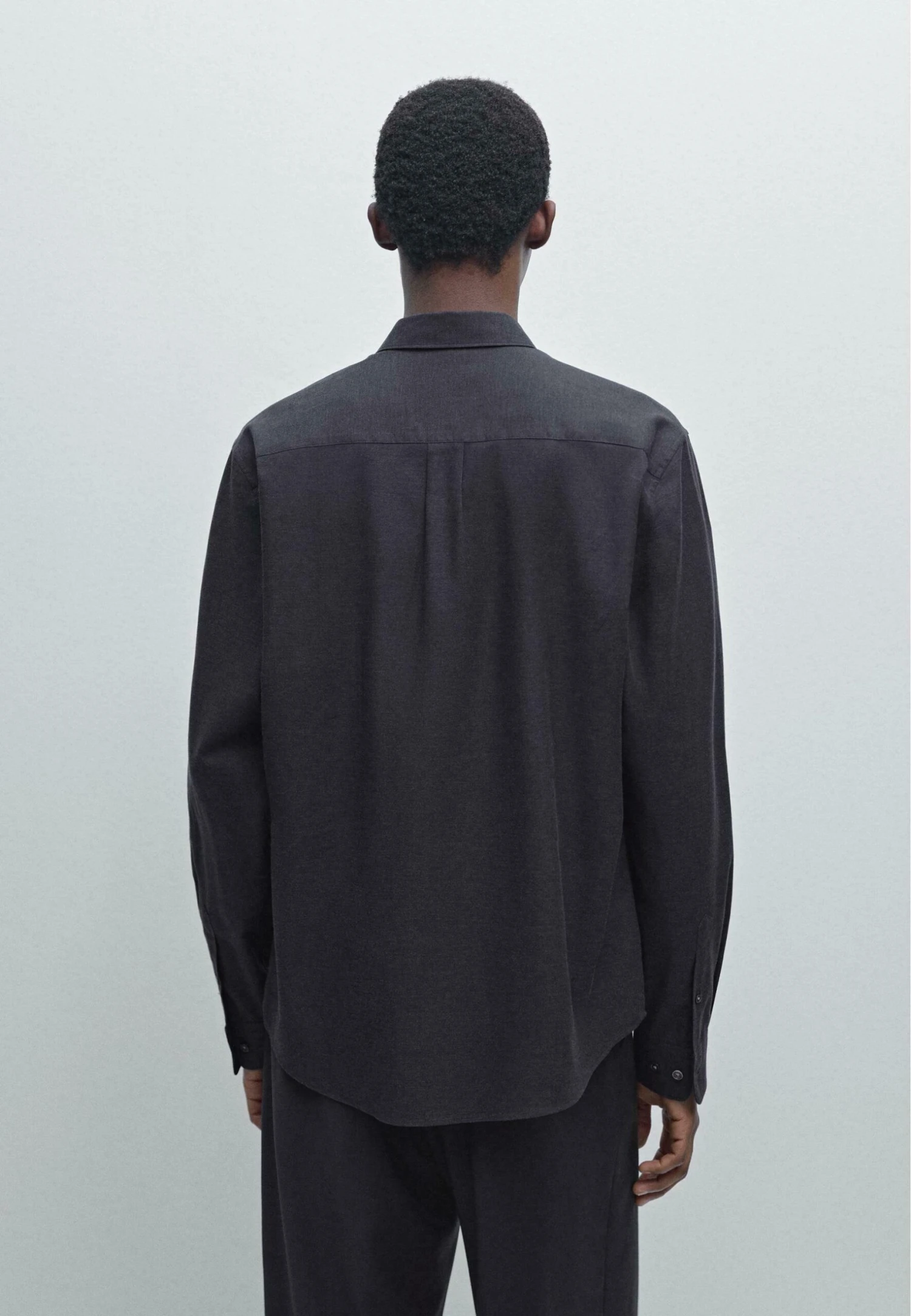 Massimo Dutti SOFT REGULAR FIT MELANGE - Shirt - Dark Blue 5 Massimo Dutti SOFT REGULAR FIT MELANGE - Shirt - Dark Blue - Image 3