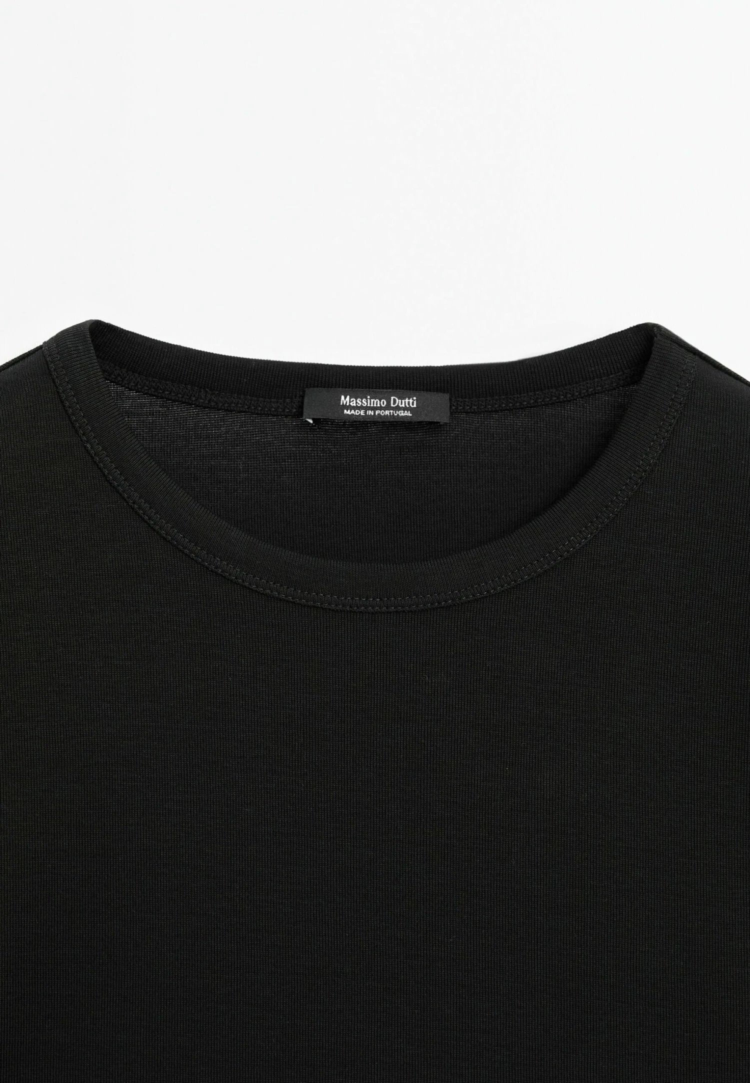 Massimo Dutti SHORT SLEEVE WITH ROUND NECK - Basic T-shirt - Black Denim 10 Massimo Dutti SHORT SLEEVE WITH ROUND NECK - Basic T-shirt - Black Denim - Image 8
