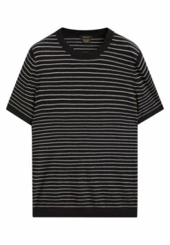 Massimo Dutti Short Sleeve With Irregular Stripes - Print T-Shirt - Dark Blue -Massimo Dutti Shop d9b9e9cd0bc647e9879cb23d1faa6d61