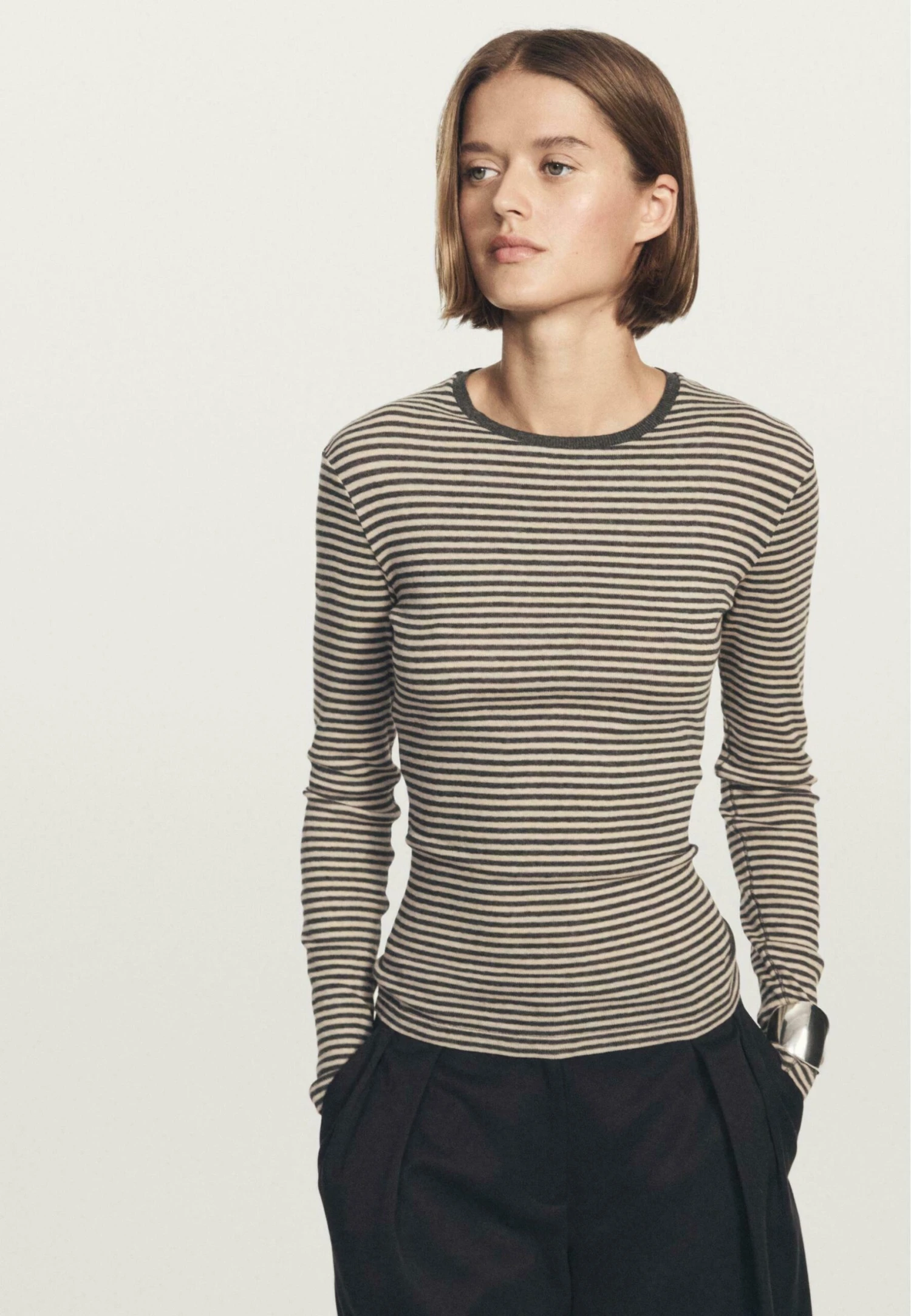 Massimo Dutti LONG-SLEEVE - Long Sleeved Top - Brown 3 Massimo Dutti LONG-SLEEVE - Long Sleeved Top - Brown