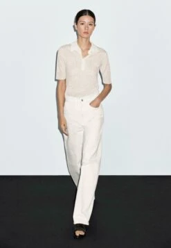 Massimo Dutti POLO COLLAR WITH SHORT SLEEVES - Polo Shirt - WHITE -Massimo Dutti Shop d9d92707fa08470f9f842ba109211c09