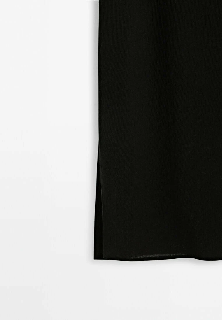 Massimo Dutti MidiWith Criss Cross Detail At The Back- Day Dress - Black 11 Massimo Dutti MidiWith Criss Cross Detail At The Back- Day Dress - Black - Image 9