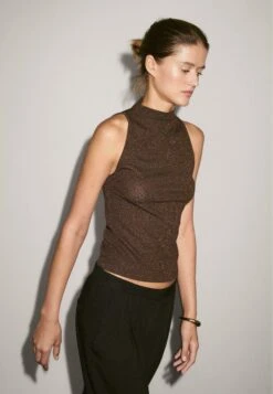 Massimo Dutti METALLIC-EFFECT HALTER NECK - Top - Dark Brown 14 Massimo Dutti METALLIC-EFFECT HALTER NECK - Top - Dark Brown -Massimo Dutti Shop da375f9d7e354ccda892eb6090fcbd22