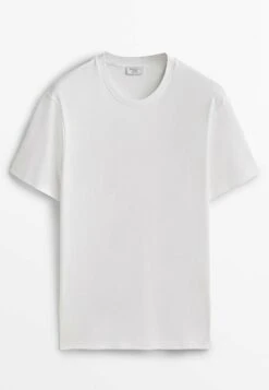 Massimo Dutti Studio -Short Sleeve - Basic T-Shirt - White -Massimo Dutti Shop da5f469f51354c0d826070eeefea97fd
