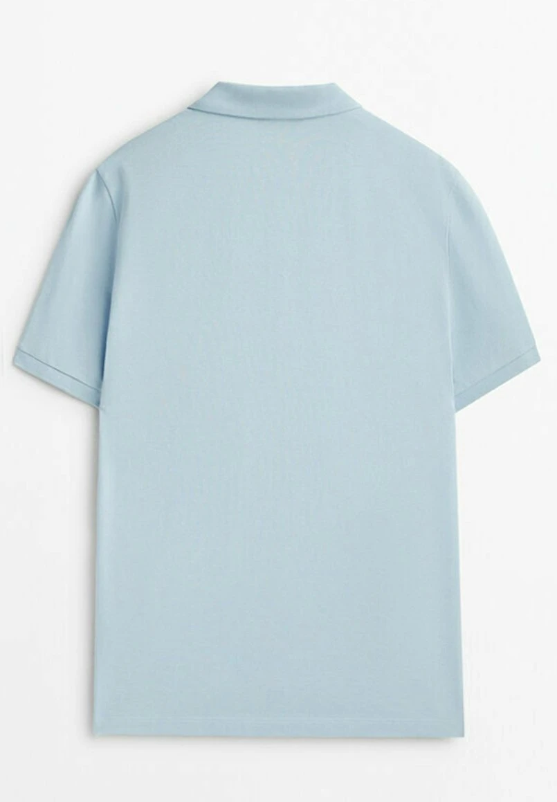 Massimo Dutti Polo Shirt - Blue/Grey 8 Massimo Dutti Polo Shirt - Blue/Grey - Image 6