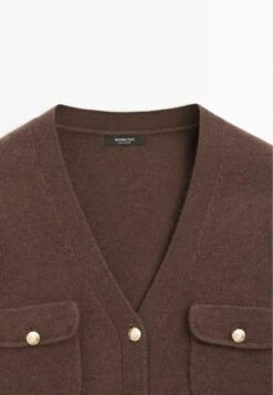 Massimo Dutti Cardigan - Dark Brown -Massimo Dutti Shop da7ff04b14da4120a734677af0fc2a37