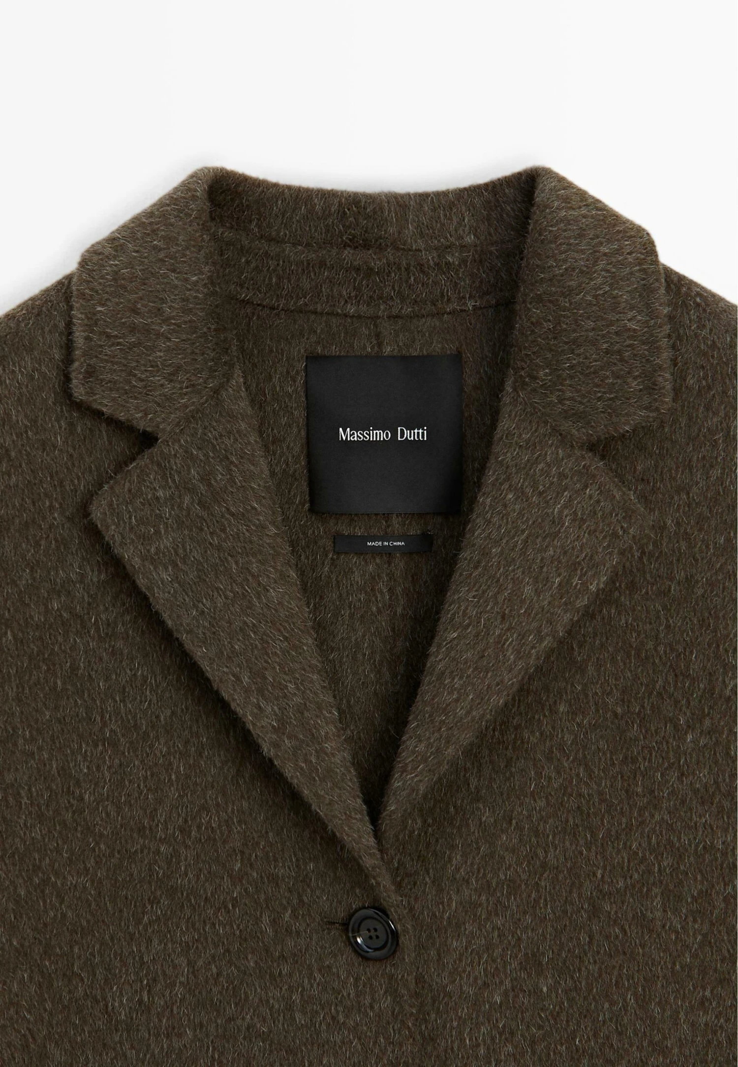 Massimo Dutti LONG BLEND - Classic Coat - Khaki 10 Massimo Dutti LONG BLEND - Classic Coat - Khaki - Image 8