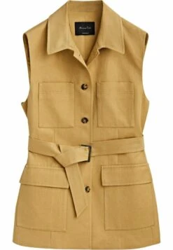 Massimo Dutti With Belt And Four Pockets - Waistcoat - Camel -Massimo Dutti Shop dabd08fdcc004f5ea7d601fb0bff263f