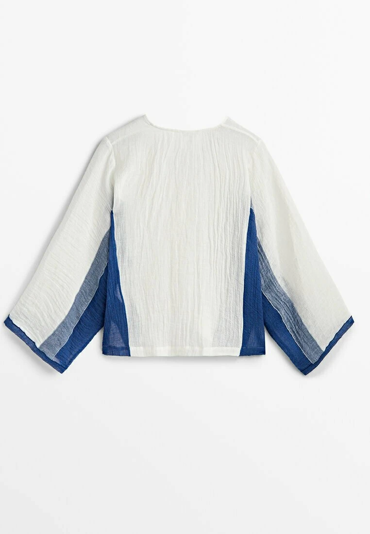 Massimo Dutti Contrast Waffle Blend - Blouse 8 Massimo Dutti Contrast Waffle Blend - Blouse - Image 6