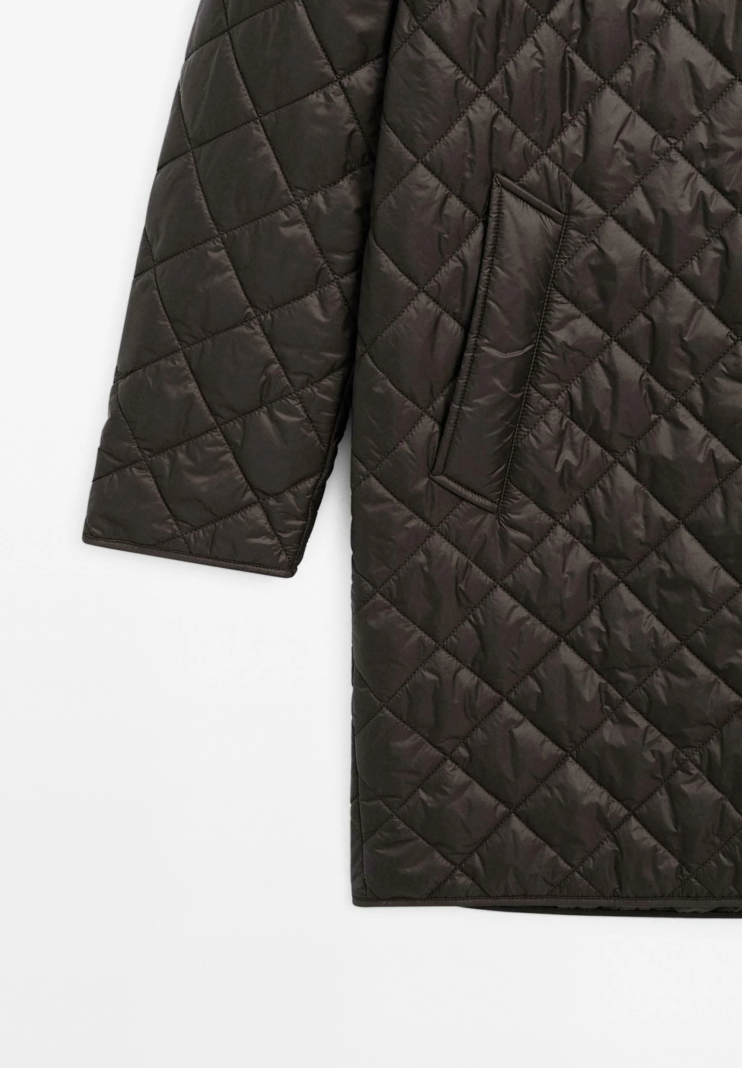 Massimo Dutti LONG LIGHTWEIGHT - Winter Coat - Dark Brown 12 Massimo Dutti LONG LIGHTWEIGHT - Winter Coat - Dark Brown - Image 10