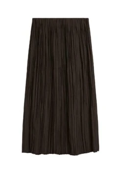 Massimo Dutti PLEATED MIDI - A-line Skirt - Dark Brown -Massimo Dutti Shop daeed1abe78e4bc7bbc01768e89349db
