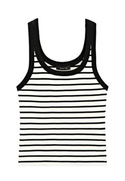 Massimo Dutti STRIPE PRINT WITH ROUND NECK - Top - Black -Massimo Dutti Shop daf5bfc1477043a685834229a64f9ca9