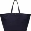 Massimo Dutti Maxi Shopper- Tote Bag - Blue -Massimo Dutti Shop db1d2fb6f4b24b8e8ff9d8d592f54281