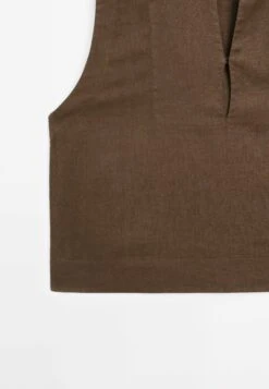 Massimo Dutti SLEEVELESS OPEN NECK - Top - Dark Brown -Massimo Dutti Shop db2cbe999e40417289f0f8198cbea5c5