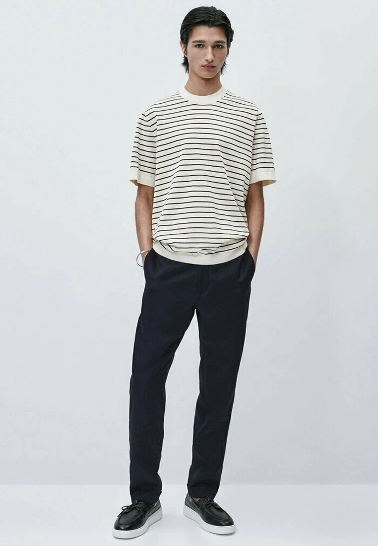 Massimo Dutti Striped Milano - Print T-Shirt - Beige 4 Massimo Dutti Striped Milano - Print T-Shirt - Beige - Image 2