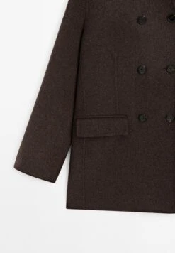 Massimo Dutti TUXEDO COLLAR - Classic Coat - Brown 17 Massimo Dutti TUXEDO COLLAR - Classic Coat - Brown -Massimo Dutti Shop db55ebaaff44461f847d213e08f149e4
