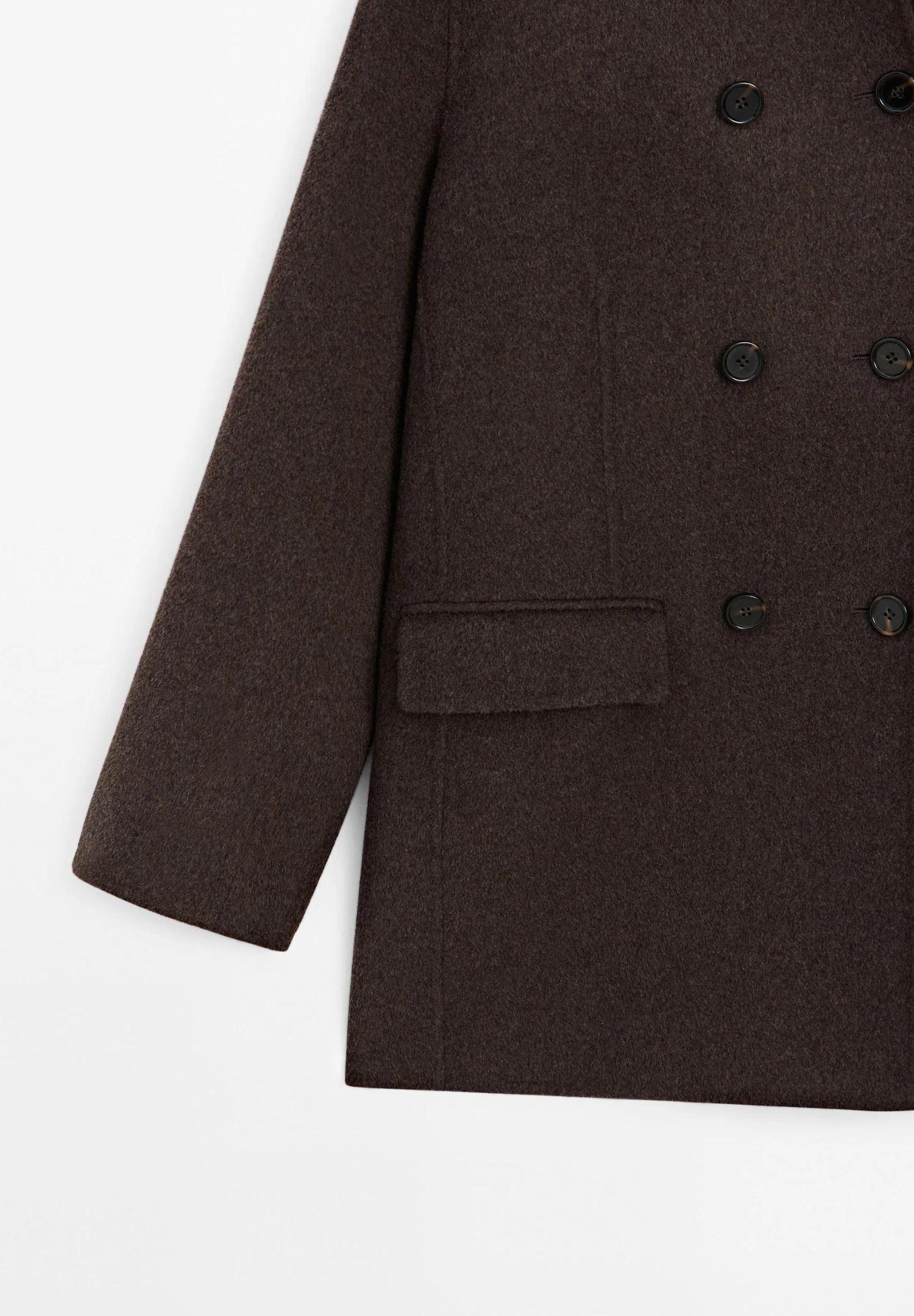 Massimo Dutti TUXEDO COLLAR - Classic Coat - Brown 9 Massimo Dutti TUXEDO COLLAR - Classic Coat - Brown - Image 7