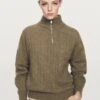 Massimo Dutti HIGH NECK WITH ZIP - Jumper - Mottled Green 1 Massimo Dutti HIGH NECK WITH ZIP - Jumper - Mottled Green -Massimo Dutti Shop db7bf1ca0c124ea6986aa06b44d02374