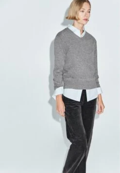 Massimo Dutti V-NECK - Jumper - Grey -Massimo Dutti Shop db8eed26d8d3499493bd1a96e0aba87d