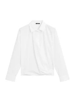 Massimo Dutti GARMENT WITH DRAPED ASYMMETRIC HEM - Blouse - White -Massimo Dutti Shop dbe25c0c74714373a059c6616002b991