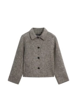 Massimo Dutti Short Coat - Dark Brown -Massimo Dutti Shop dc2a4424107a42598bd5478179030740