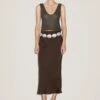 Massimo Dutti FLOWING SATIN MIDI - Pencil Skirt - Brown -Massimo Dutti Shop dc2a5f83b16f4a878a1ea795c62af79d
