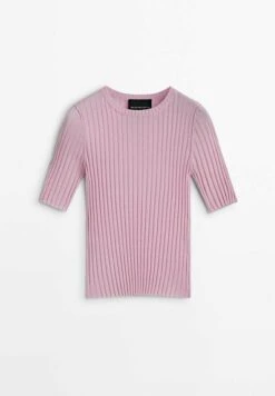Massimo Dutti Studio - Basic T-Shirt - Light Pink -Massimo Dutti Shop dc4522c837554f6581094f2a6d3fffdc
