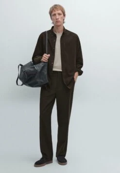 Massimo Dutti REGULAR FIT NEEDLECORD - Shirt - Dark Brown -Massimo Dutti Shop dc45f61c420c4dd8809aa123c0651606