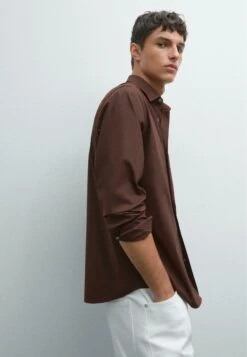 Massimo Dutti SLIM FIT STRETCH - Shirt - Dark Brown -Massimo Dutti Shop dc5f0437fdfc45b1b3c1c1c8f7edfe04