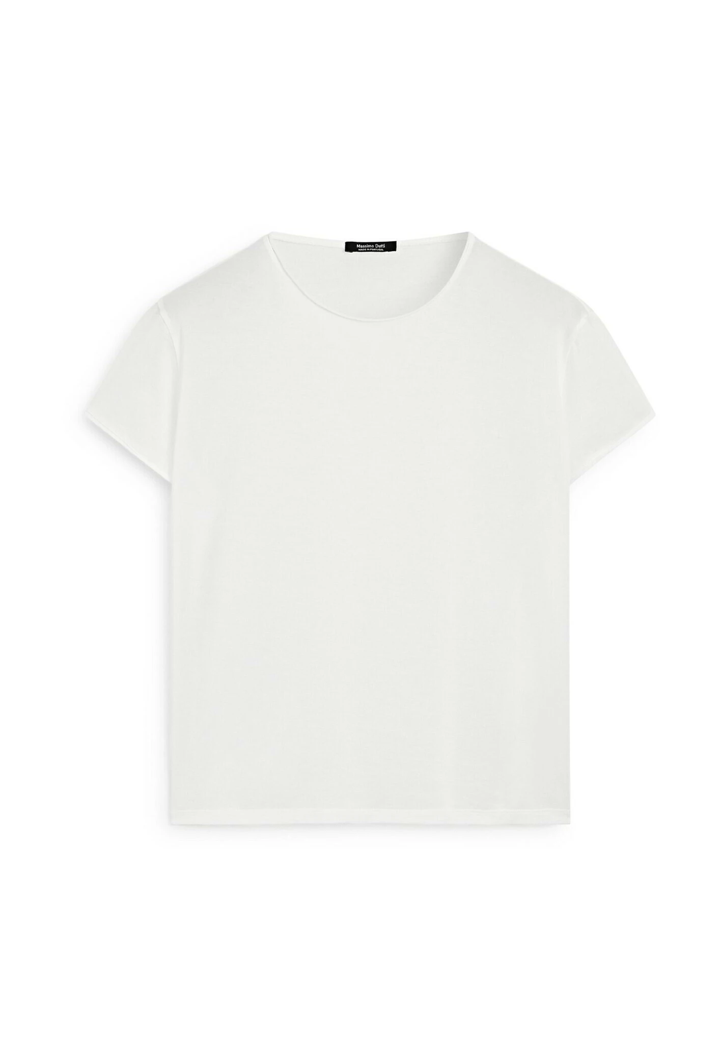 Massimo Dutti FLOWING SHORT SLEEVE WITH CREW NECK - Basic T-shirt - White 8 Massimo Dutti FLOWING SHORT SLEEVE WITH CREW NECK - Basic T-shirt - White - Image 6