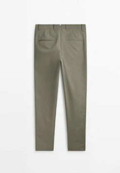Massimo Dutti Studio - Wide Fit Poplin - Chinos - Khaki -Massimo Dutti Shop dcbc0d1d98bc4213b58335dc037c1cea