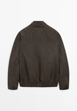 Massimo Dutti FADED TWO-WAY ZIP BOMBER NECK - Summer Jacket - Mottled Brown -Massimo Dutti Shop dcc5b9fc6a8c4d2fb2dc0e286c69d594