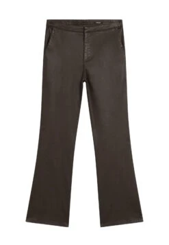 Massimo Dutti FLARE FIT CROPPED - Trousers - Mottled Dark Brown -Massimo Dutti Shop dd16f99f427b46b6aafb720beddbf239