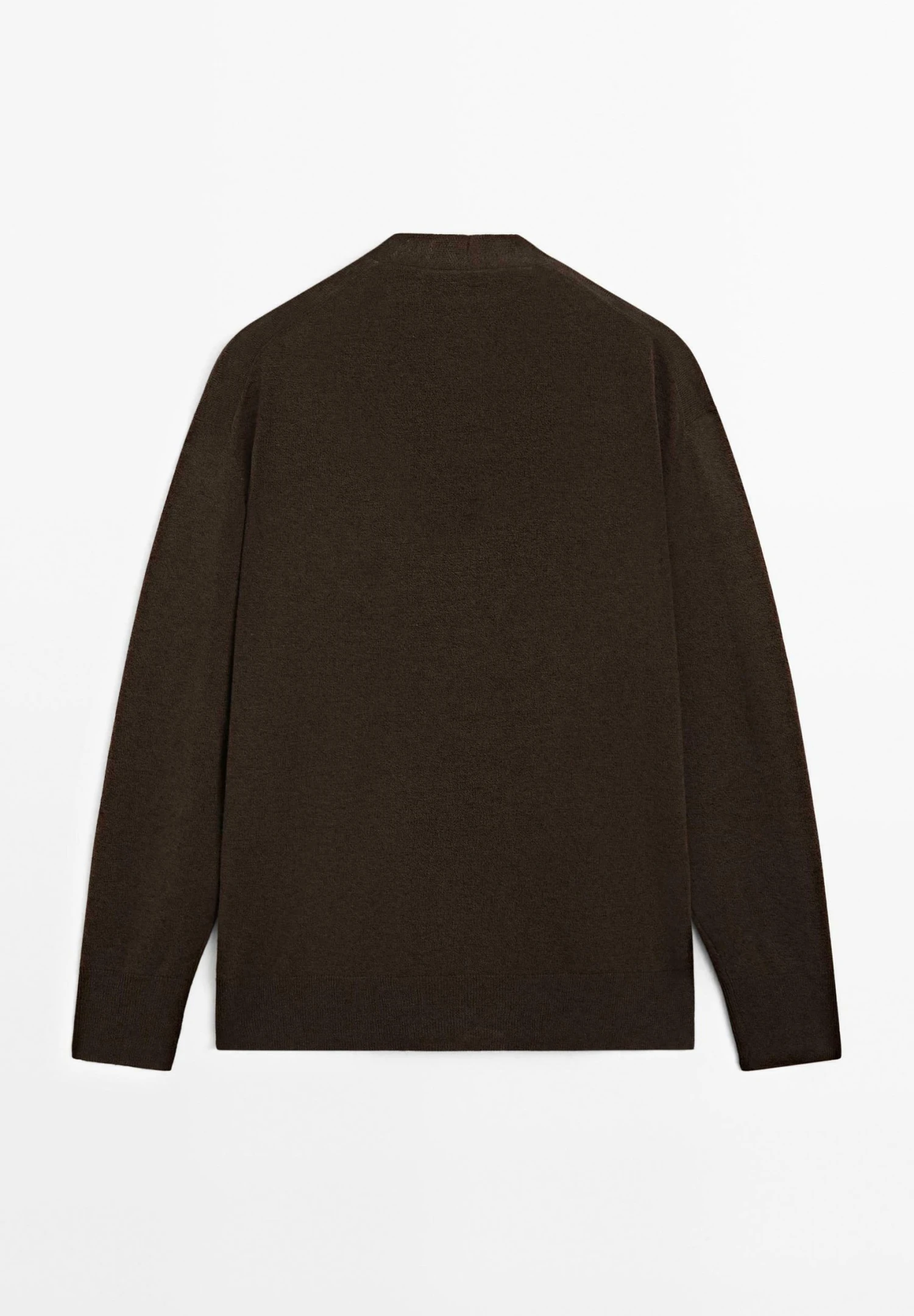 Massimo Dutti LONG V-NECK WITH BUTTONS - Cardigan - Mottled Dark Brown 9 Massimo Dutti LONG V-NECK WITH BUTTONS - Cardigan - Mottled Dark Brown - Image 7