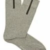 Massimo Dutti Long With Contrast Stripe - Socks - Light Grey