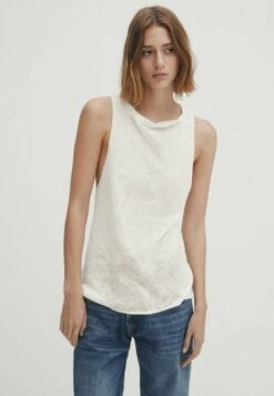 Massimo Dutti With Crossover Back- Top - Beige