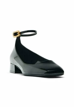 Massimo Dutti Patent Finish With Buckled Strap - Ankle Strap Ballet Pumps -Massimo Dutti Shop dd483bff83564e35a53d08b65517db16