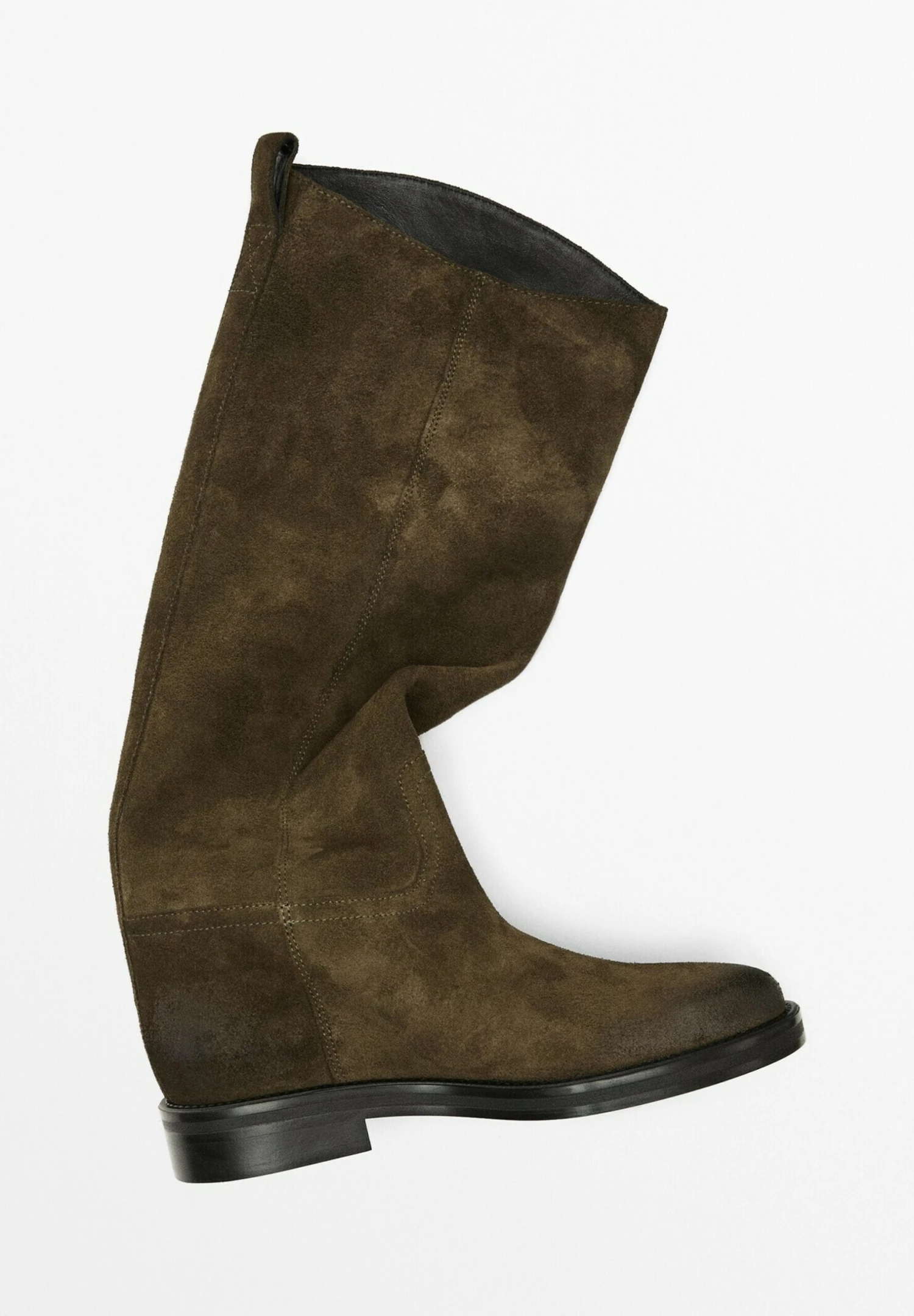 Massimo Dutti OILED SPLIT RIDING - Boots - Khaki 7 Massimo Dutti OILED SPLIT RIDING - Boots - Khaki - Image 5