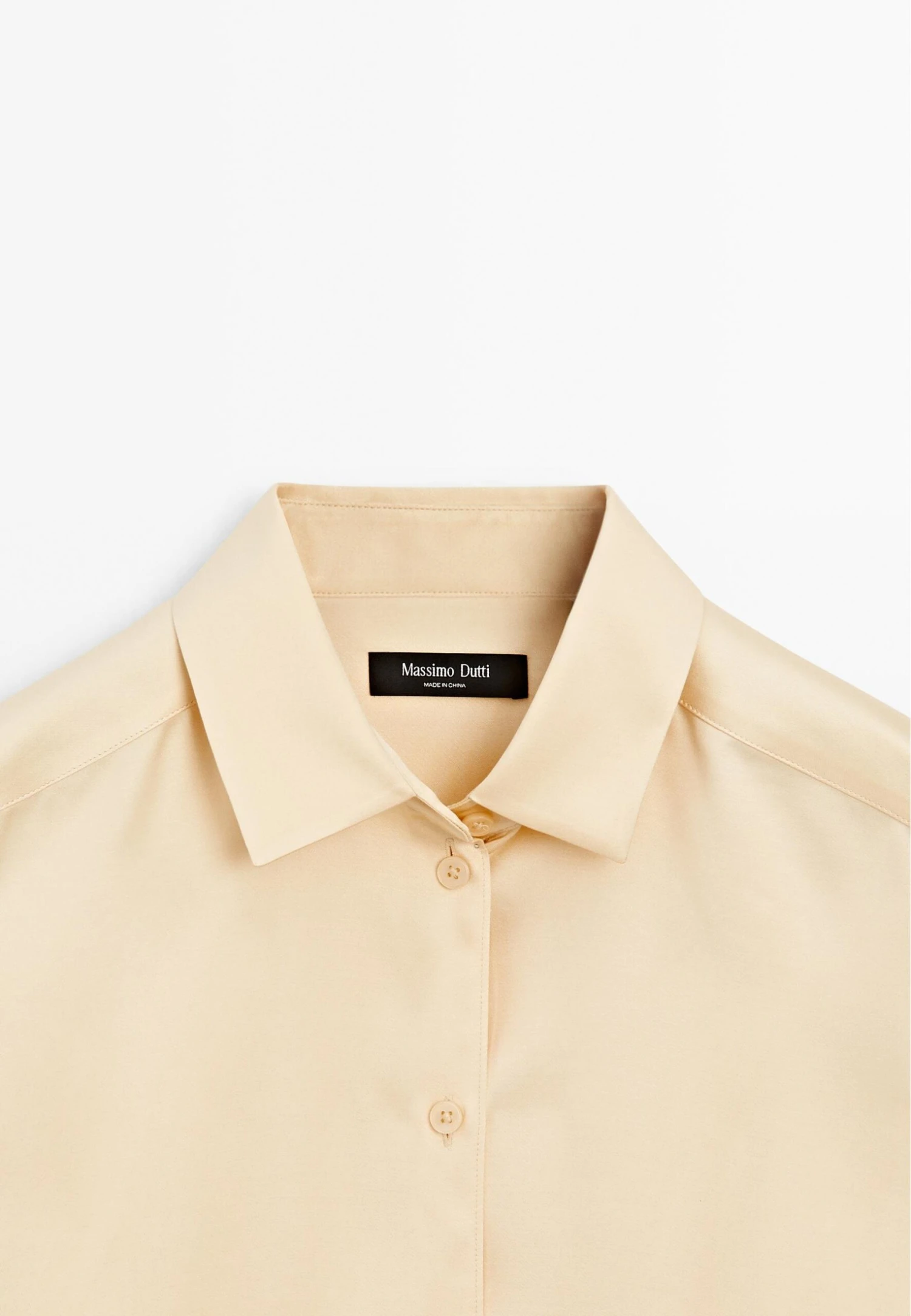 Massimo Dutti FLOWING SATIN LONG SLEEVE - Button-down Blouse - Yellow 11 Massimo Dutti FLOWING SATIN LONG SLEEVE - Button-down Blouse - Yellow - Image 9