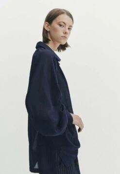 Massimo Dutti Voile With Gathered Details - Blouse - Dark Blue -Massimo Dutti Shop ddde331b41644ba19776534be646ec23