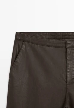 Massimo Dutti FLARE FIT CROPPED - Trousers - Mottled Dark Brown -Massimo Dutti Shop ddf94960948a4a1dbff89bad75b624d6