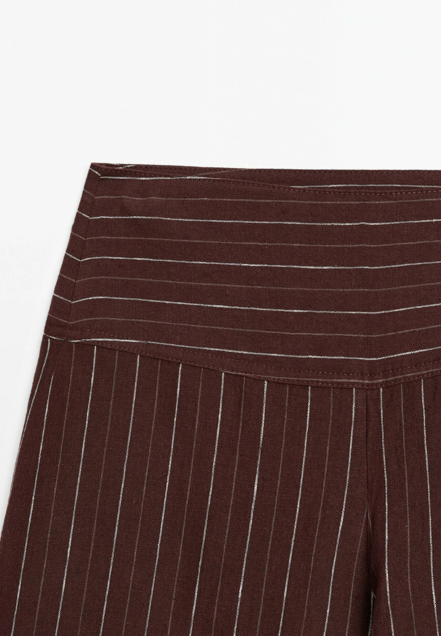 Massimo Dutti HIGH-WAIST WIDE-LEG - Trousers - Bordeaux 10 Massimo Dutti HIGH-WAIST WIDE-LEG - Trousers - Bordeaux - Image 8