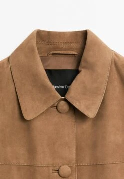 Massimo Dutti LINED BUTTONS - Leather Jacket - Brown -Massimo Dutti Shop de156e4fb53540639b00fed2fedc33a8