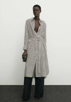 Massimo Dutti Striped With Belt - Shirt Dress -Massimo Dutti Shop de1ed6ea86ed46a482e0a94dbfb68297